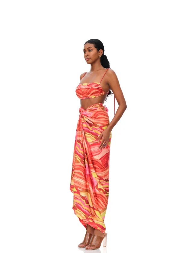 Flash Sale Andrea Iyamah Aiko Crop Top-Sunset