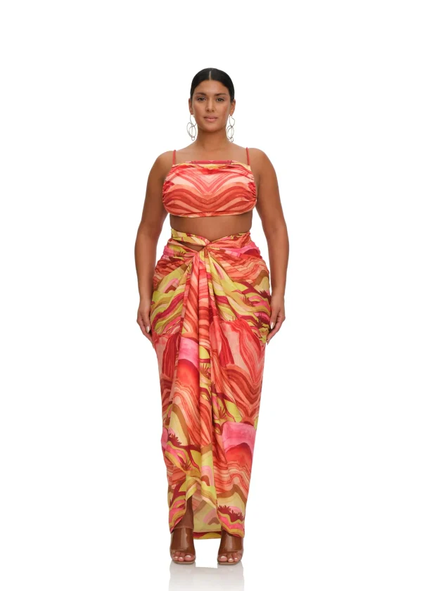 Flash Sale Andrea Iyamah Aiko Crop Top-Sunset