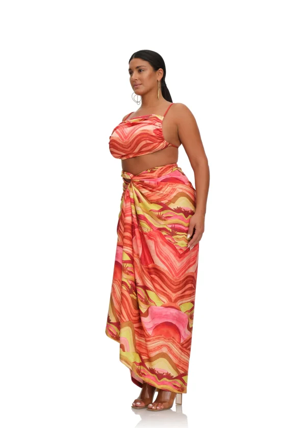 Flash Sale Andrea Iyamah Aiko Crop Top-Sunset