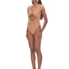 Shop Andrea Iyamah Aluna Nude One Piece Swimsuit