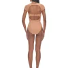 Shop Andrea Iyamah Aluna Nude One Piece Swimsuit