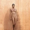 Shop Andrea Iyamah Aluna Nude One Piece Swimsuit