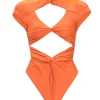 Clearance Andrea Iyamah Aluna Orange One Piece Swimsuit