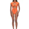 Clearance Andrea Iyamah Aluna Orange One Piece Swimsuit