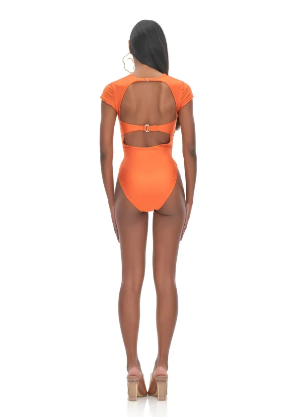 Clearance Andrea Iyamah Aluna Orange One Piece Swimsuit