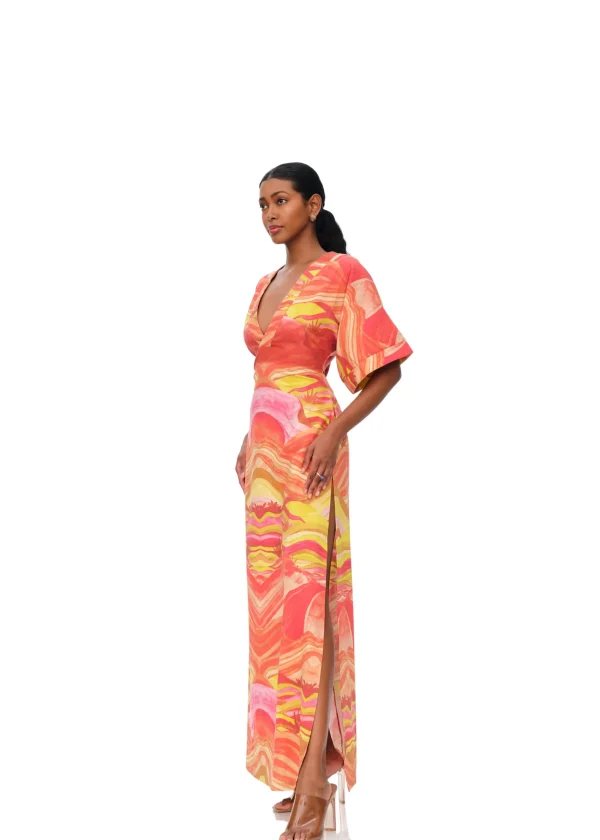 Best Andrea Iyamah Alyma Kaftan Dress-Sunset