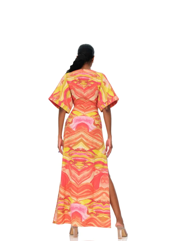 Best Andrea Iyamah Alyma Kaftan Dress-Sunset