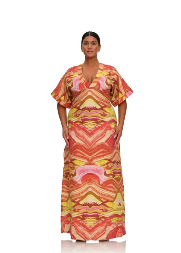Best Andrea Iyamah Alyma Kaftan Dress-Sunset