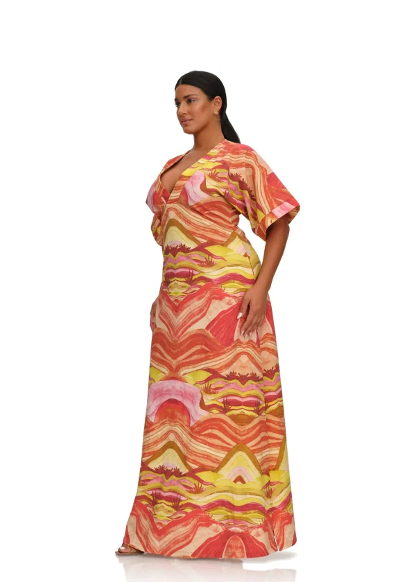 Best Andrea Iyamah Alyma Kaftan Dress-Sunset