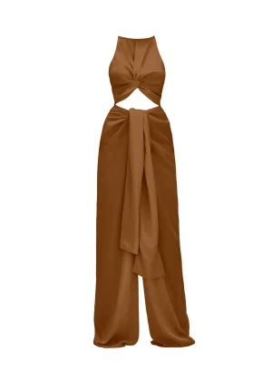 Cheap Andrea Iyamah Aminata Brass Jumpsuit