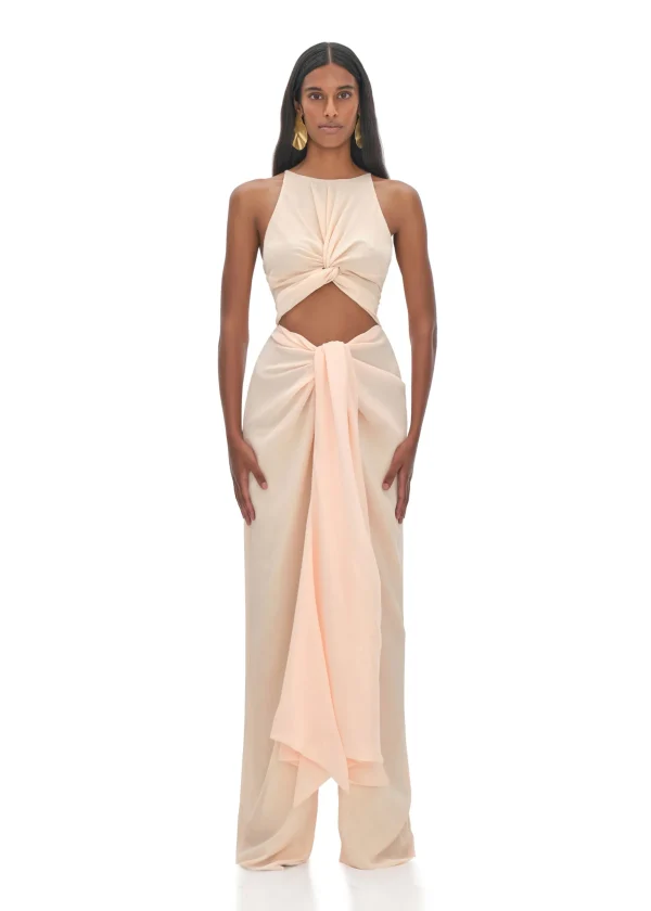 New Andrea Iyamah Aminata Champagne Jumpsuit
