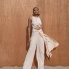 New Andrea Iyamah Aminata Champagne Jumpsuit