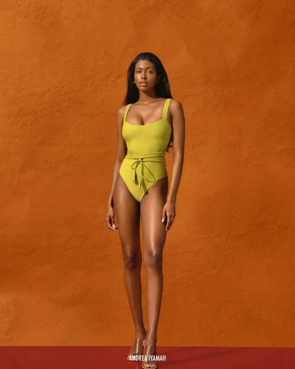 Discount Andrea Iyamah Antii One Piece Swimsuit-Wasabi