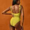 Discount Andrea Iyamah Antii One Piece Swimsuit-Wasabi