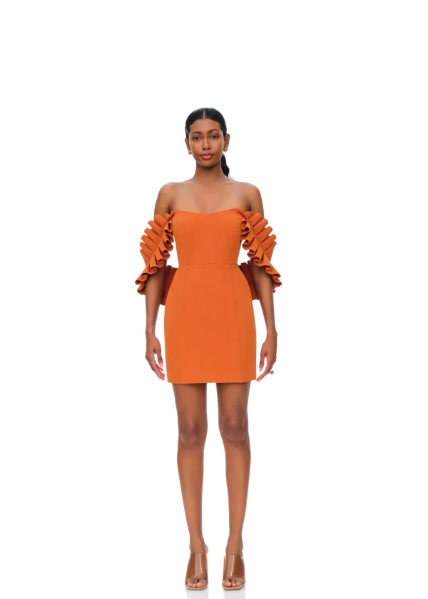 Store Andrea Iyamah Azo Dress-Tangerine