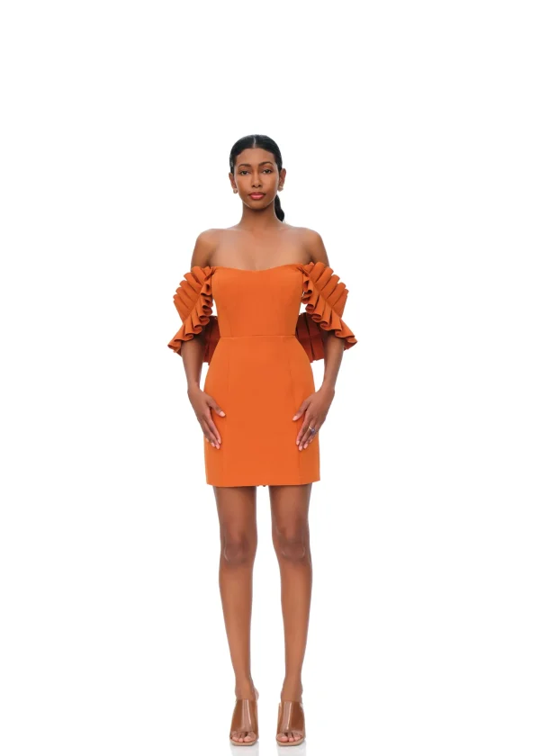 Store Andrea Iyamah Azo Dress-Tangerine