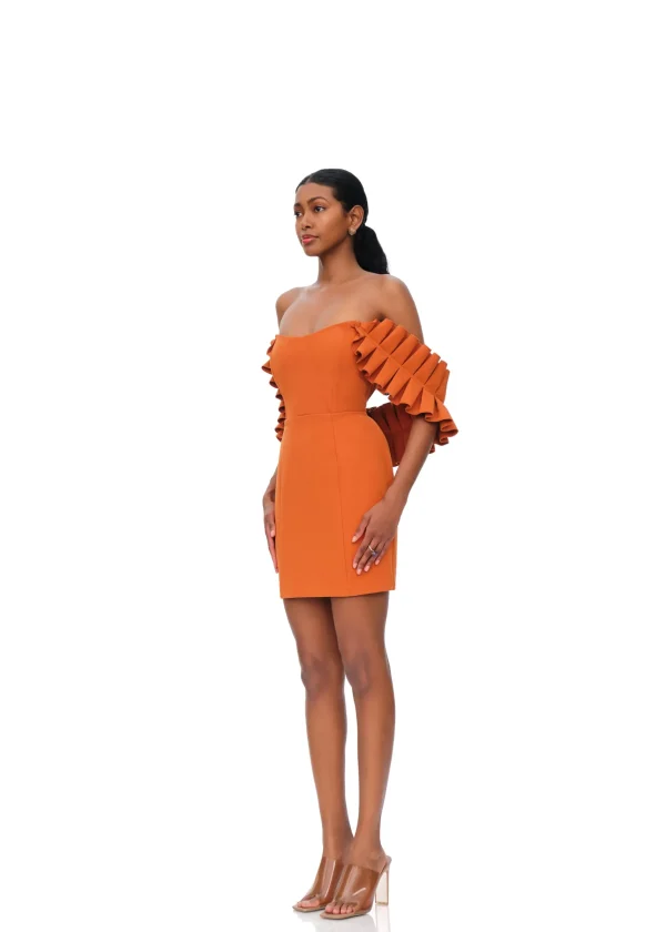 Store Andrea Iyamah Azo Dress-Tangerine
