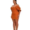 Store Andrea Iyamah Azo Dress-Tangerine