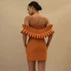 Store Andrea Iyamah Azo Dress-Tangerine