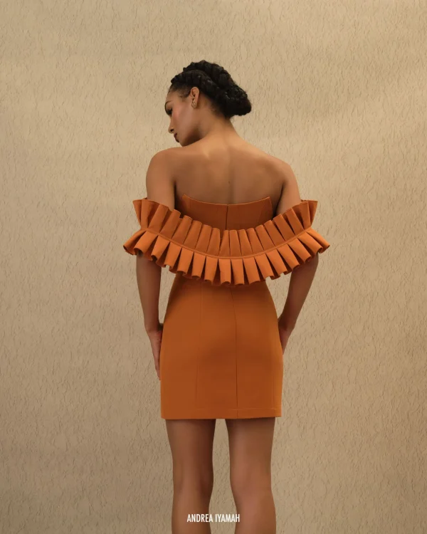 Store Andrea Iyamah Azo Dress-Tangerine