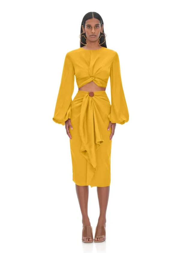 Discount Andrea Iyamah Behati Marigold Skirt