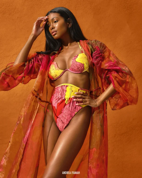 Outlet Andrea Iyamah Deko Robe-Eros Print