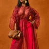 Fashion Andrea Iyamah Deko Robe-Wine