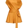 Hot Andrea Iyamah Edah Romper-Gold