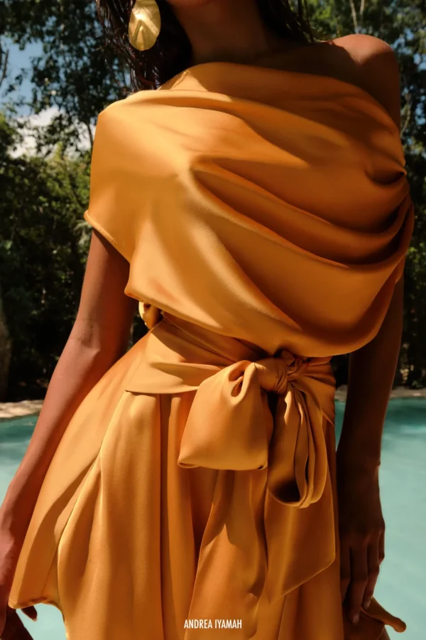 Hot Andrea Iyamah Edah Romper-Gold