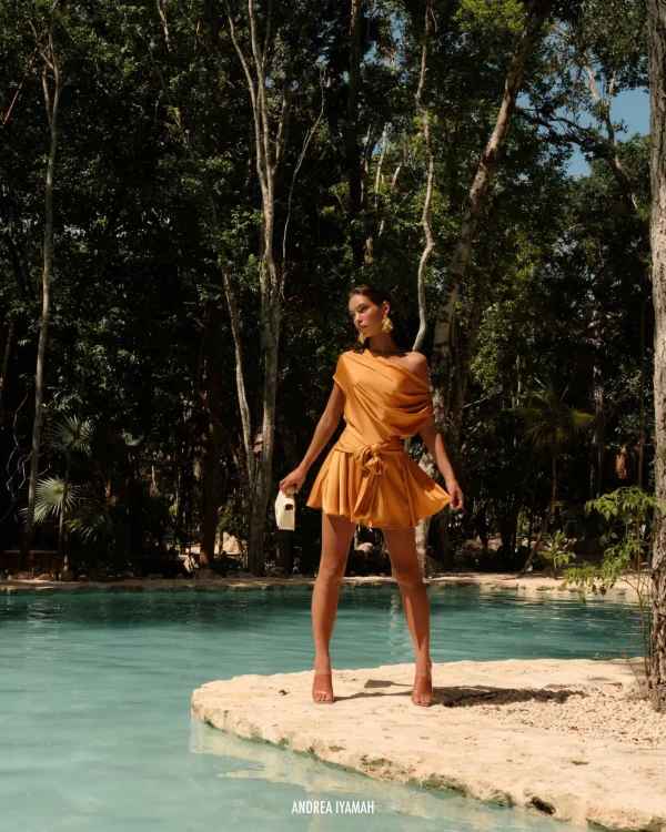 Hot Andrea Iyamah Edah Romper-Gold