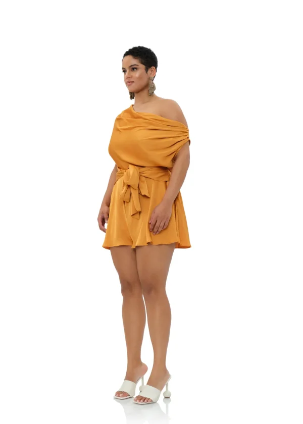 Hot Andrea Iyamah Edah Romper-Gold