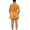 Hot Andrea Iyamah Edah Romper-Gold