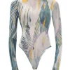 Fashion Andrea Iyamah Elle Abstract Bark Mesh Bodysuit