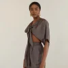 Best Sale Andrea Iyamah Eti Ash Grey Shorts