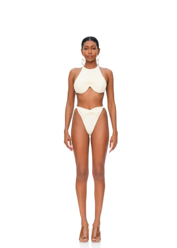 Cheap Andrea Iyamah Gada Bikini-Ivory