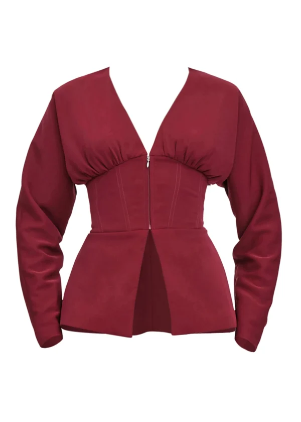 Discount Andrea Iyamah Gia Corset Blazer-Plum