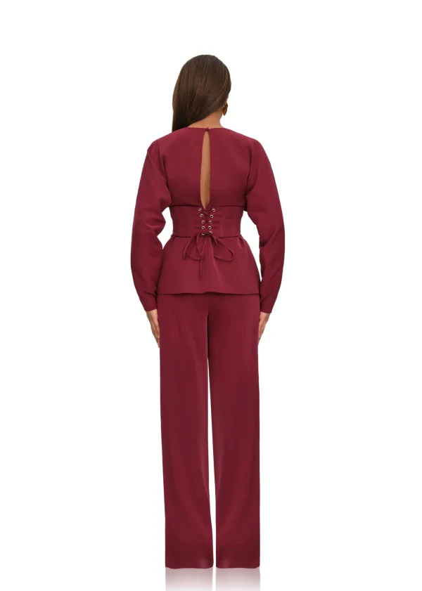 Discount Andrea Iyamah Gia Corset Blazer-Plum