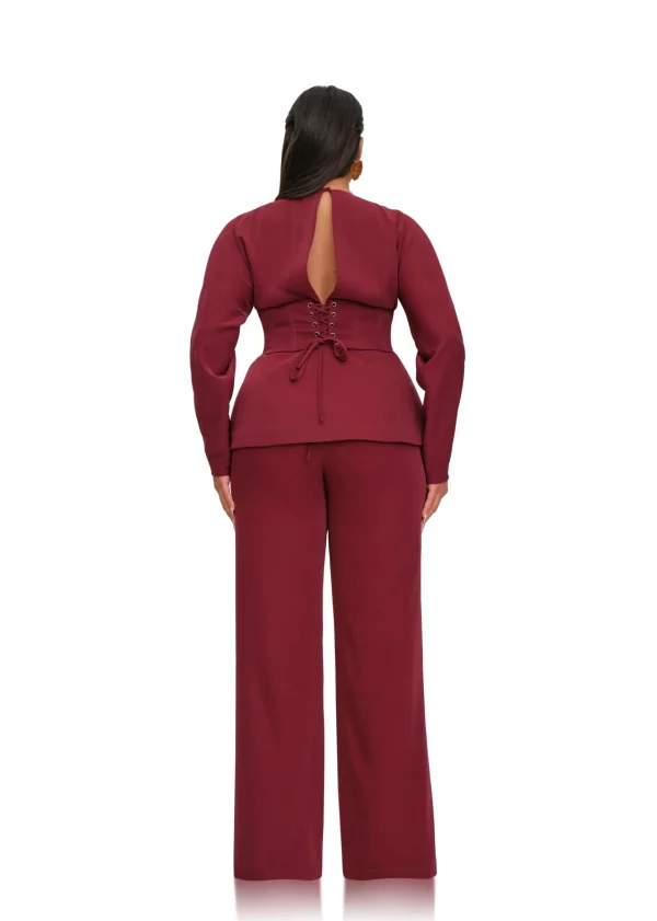 Discount Andrea Iyamah Gia Corset Blazer-Plum
