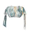 Online Andrea Iyamah Halima Abstract Bark Cropped Top