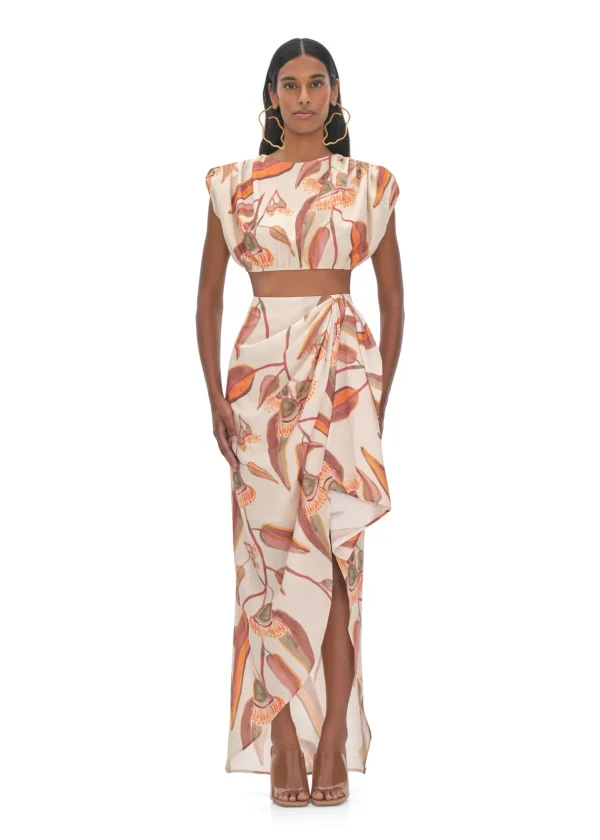 Clearance Andrea Iyamah Halima Eucalyptus Wrap Skirt