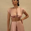 Fashion Andrea Iyamah Hami Crop Top-Pearl Pink