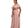Fashion Andrea Iyamah Hami Crop Top-Pearl Pink