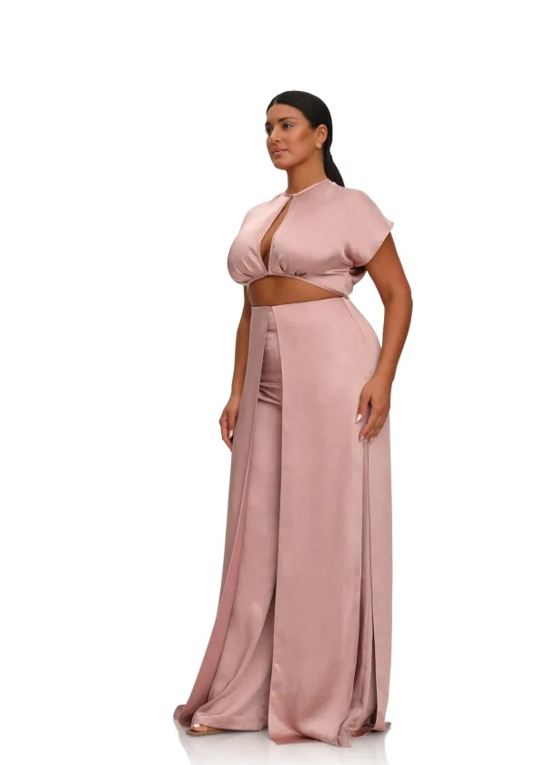 Fashion Andrea Iyamah Hami Crop Top-Pearl Pink