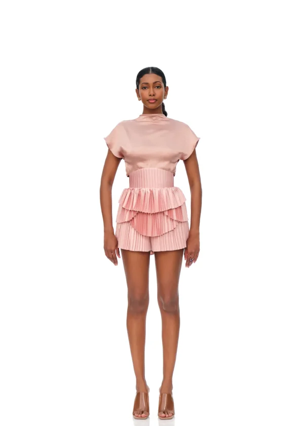 Online Andrea Iyamah Hibi Shorts-Pearl Pink