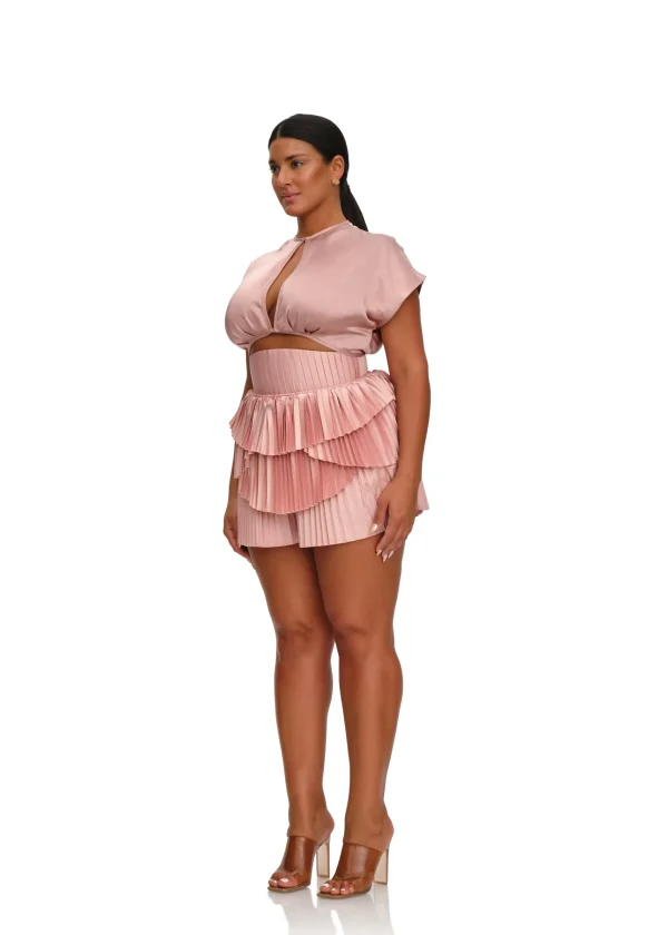 Online Andrea Iyamah Hibi Shorts-Pearl Pink