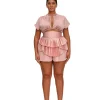 Online Andrea Iyamah Hibi Shorts-Pearl Pink