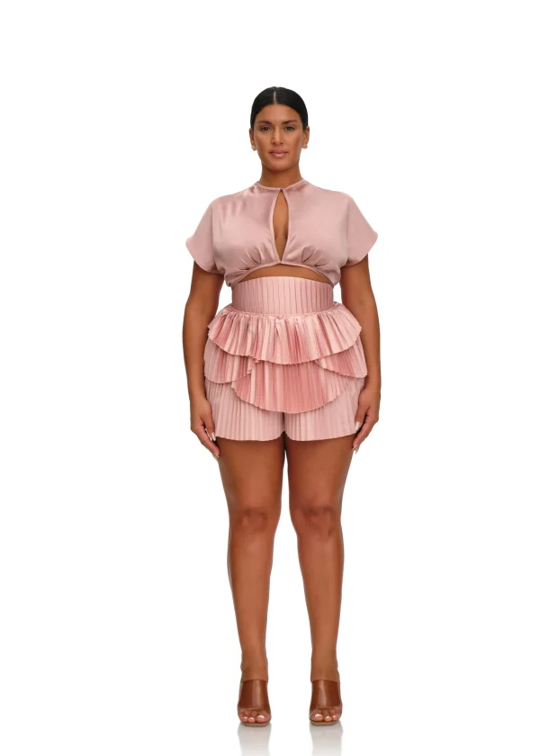 Online Andrea Iyamah Hibi Shorts-Pearl Pink
