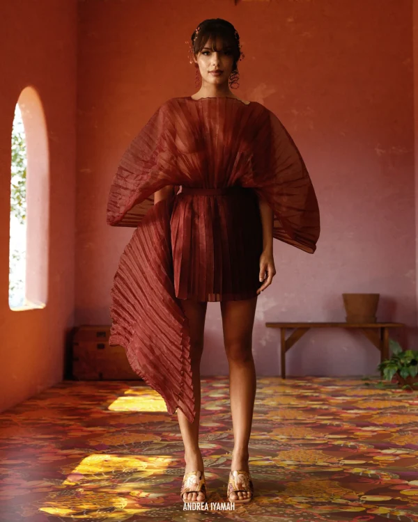 Store Andrea Iyamah Ime Skirt-Wine