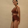 Best Andrea Iyamah Karo Bikini-Chocolate