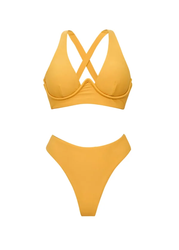 Store Andrea Iyamah Kasa Bikini-Mustard